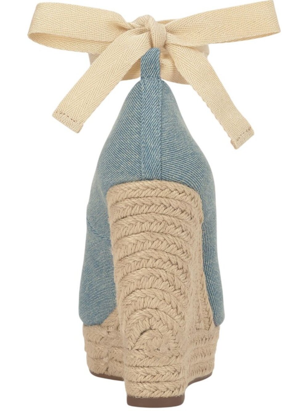 Jessica Simpson Zexie Espadrille Wedge Ankle Wrap Sandals Medium Blue Denim 7M - Picture 12 of 16
